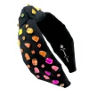 Adult Size Black Headband with Neon Ghosts & Crystals-Brianna Cannon Fashion