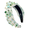 Adult Size Blue & Green Floral Headband With Cabochons & Crystals-Brianna Cannon Online
