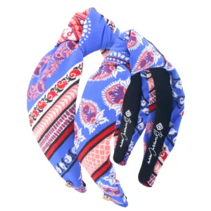 Adult Size Blue Bandana Knotted Headband-Brianna Cannon Discount