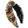 Adult Size Camo Headband with Orange Crystals-Brianna Cannon Fashion
