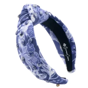 Adult Size Chinoiserie Floral Headband with Beads-Brianna Cannon Outlet