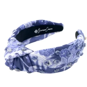 Adult Size Chinoiserie Floral Headband with Beads-Brianna Cannon Outlet