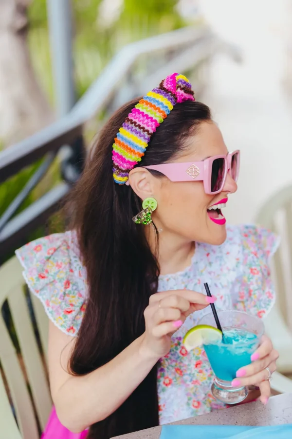 Adult Size Fiesta Ruffle Rainbow Headband-Brianna Cannon Online