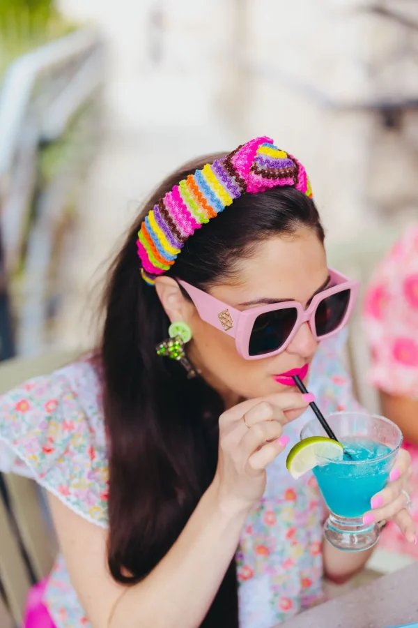Adult Size Fiesta Ruffle Rainbow Headband-Brianna Cannon Online