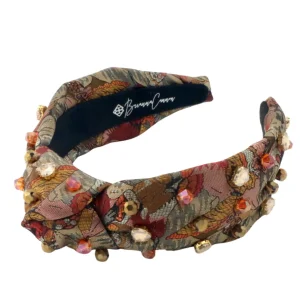 Adult Size Floral Butterfly Headband With Crystals-Brianna Cannon Fashion