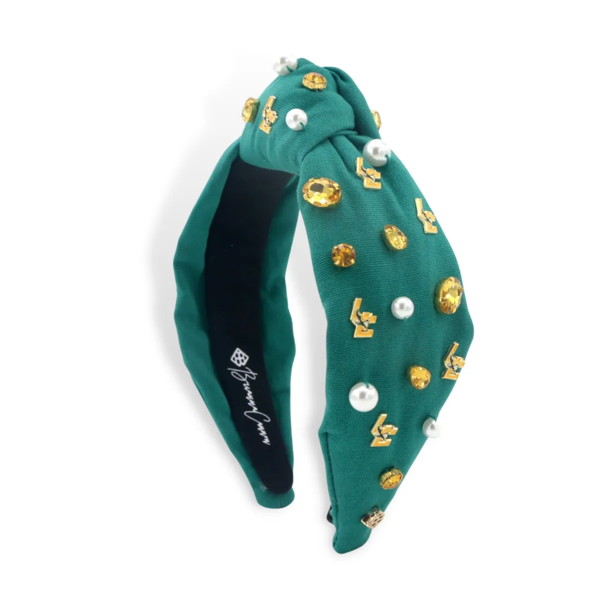 adult_size_green_lca_logo_0.webp Adult Size Green LCA Logo Headband With Pearls and Crystals-Brianna Cannon Best