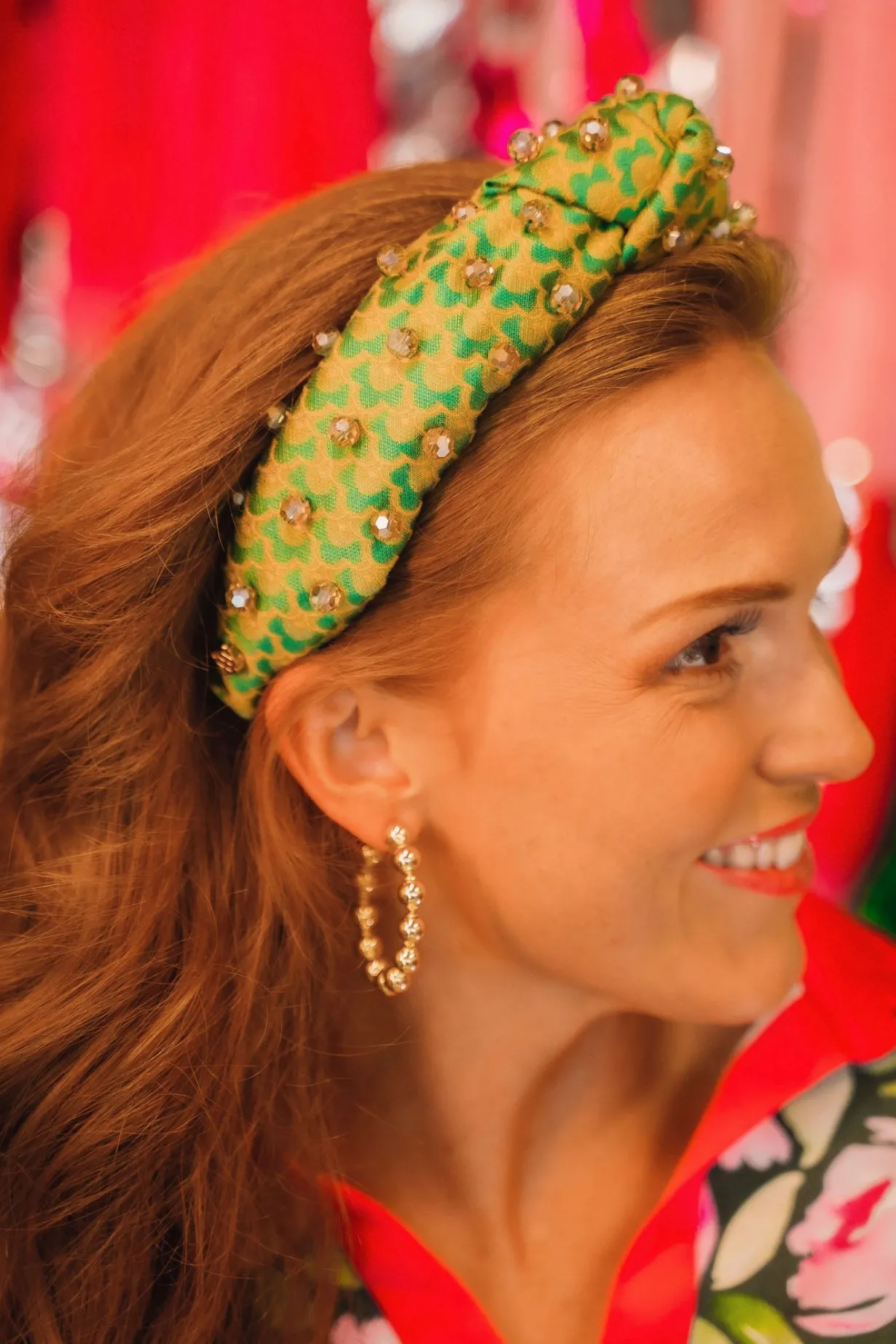 adult_size_green_scallope_4.webp Adult Size Green Scalloped Headband with Gold Beads-Brianna Cannon Online