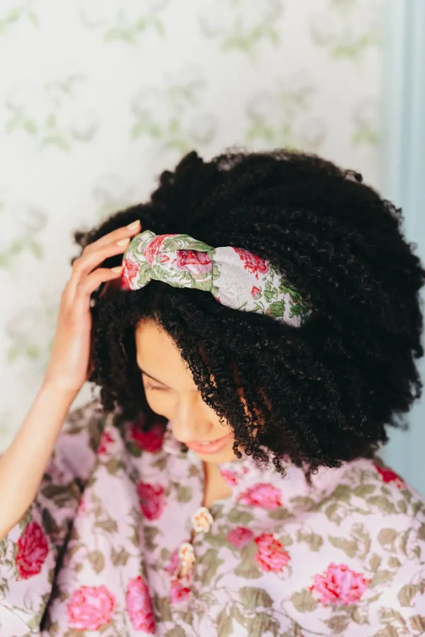 Adult Size Lavender Roses Brocade Headband-Brianna Cannon Clearance