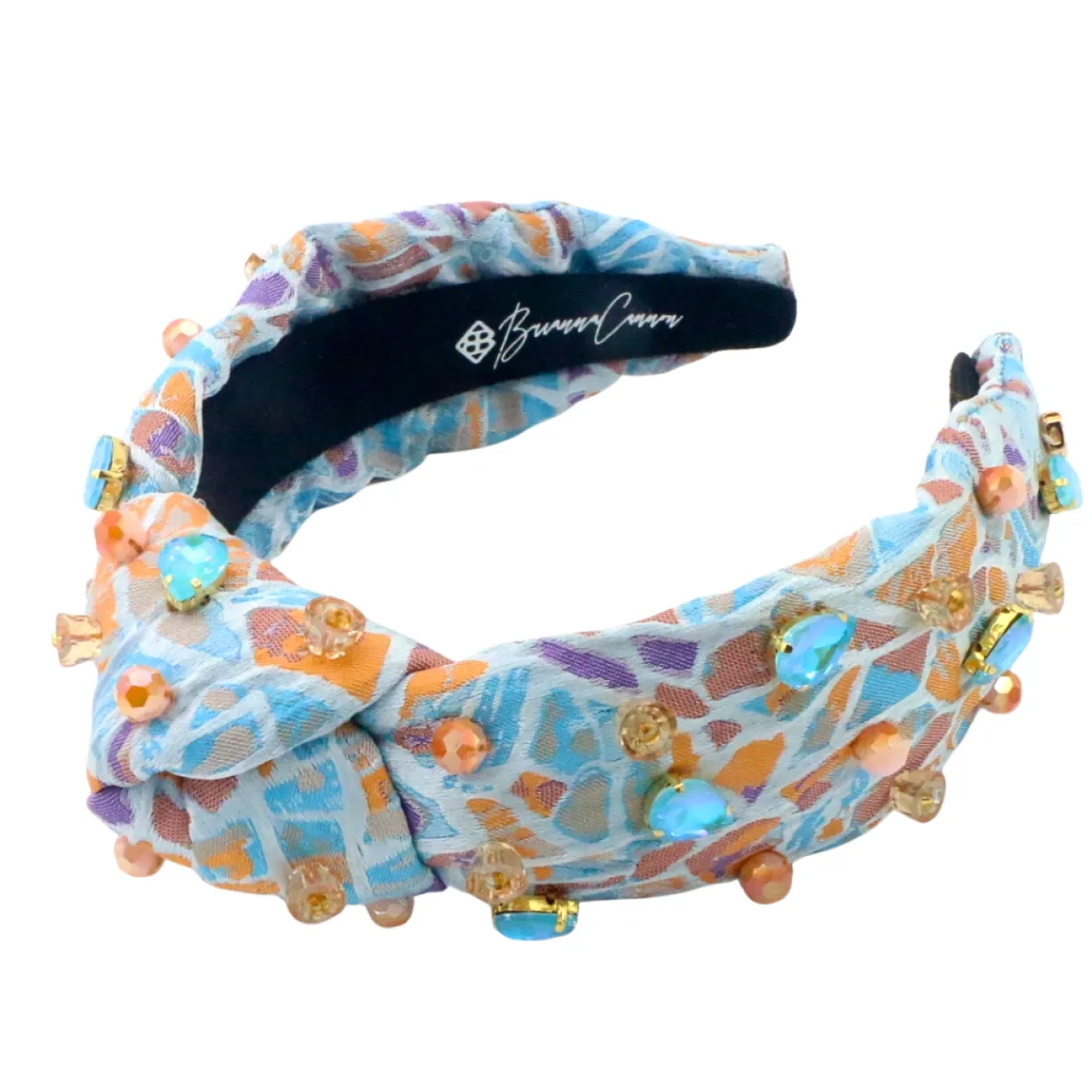 adult_size_mosaic_headban_4.webp Adult Size Mosaic Headband with Blue & Orange Crystals-Brianna Cannon New