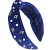 Adult Size Navy PCA Charm Headband with Gold Beads-Brianna Cannon Discount