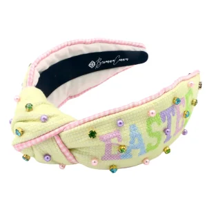 Adult Size Pastel Yellow EASTER Cross Stitch Headband-Brianna Cannon Online