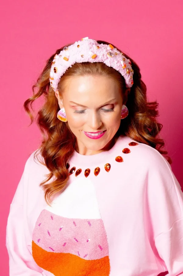 Adult Size Pink Candy Corn Headband with Crystals-Brianna Cannon Sale