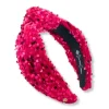 Adult Size Pink Sequin Knotted Headband-Brianna Cannon Outlet