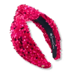 Adult Size Pink Sequin Knotted Headband-Brianna Cannon Outlet