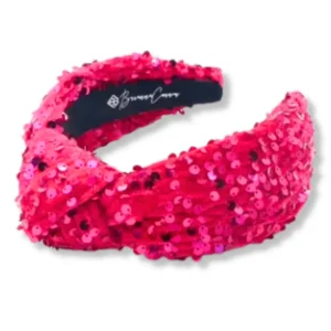Adult Size Pink Sequin Knotted Headband-Brianna Cannon Outlet