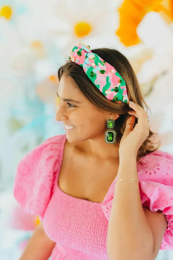 Adult Size Pretty Country Pink, Green & Blue Headband-Brianna Cannon Best