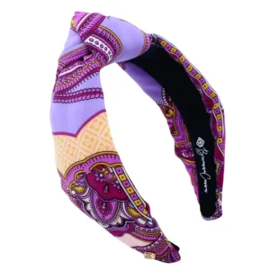 Adult Size Purple Bandana Knotted Headband-Brianna Cannon Fashion