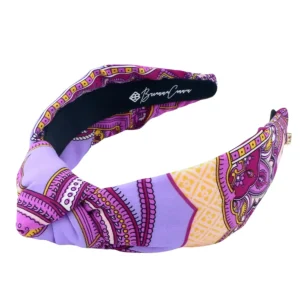 Adult Size Purple Bandana Knotted Headband-Brianna Cannon Fashion