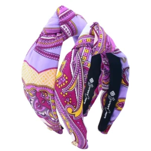 Adult Size Purple Bandana Knotted Headband-Brianna Cannon Fashion