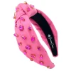 Adult Size Shimmer Headband with Hand-Sewn Crystals in Pink-Brianna Cannon Discount