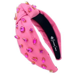 Adult Size Shimmer Headband with Hand-Sewn Crystals in Pink-Brianna Cannon Discount