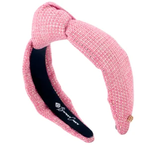 Adult Size Solid Tweed and Gold Headband in Pink-Brianna Cannon Online