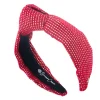 Adult Size Solid Tweed and Gold Headband in Red-Brianna Cannon Fashion