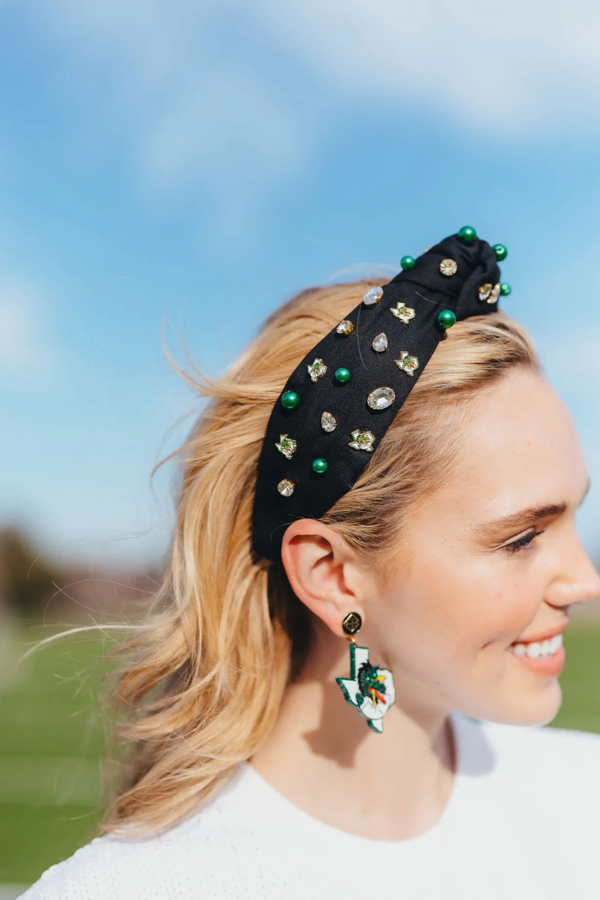 adult_size_southlake_carr_2.webp Adult Size Southlake Carroll Logo Headband With Pearls and Crystals-Brianna Cannon Online