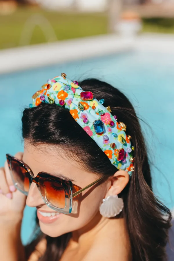 Adult Size Tropics Floral Headband With Crystals-Brianna Cannon Hot