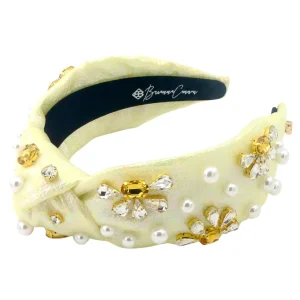 Adult Size Yellow Shimmer Daisy Headband-Brianna Cannon Discount