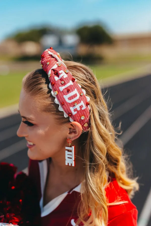 Alabama Adult Size ROLL TIDE Cross Stitch Headband-Brianna Cannon Fashion