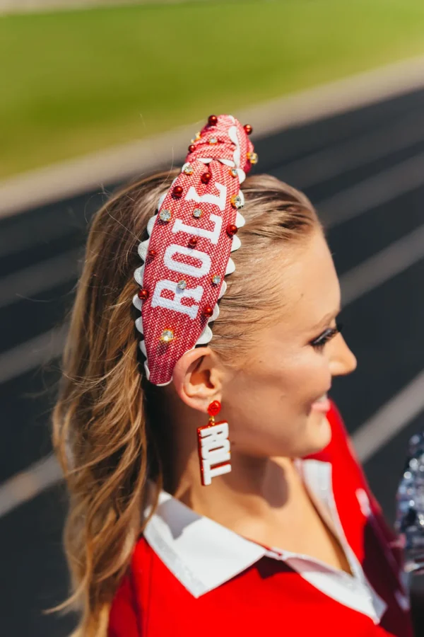 Alabama Adult Size ROLL TIDE Cross Stitch Headband-Brianna Cannon Fashion