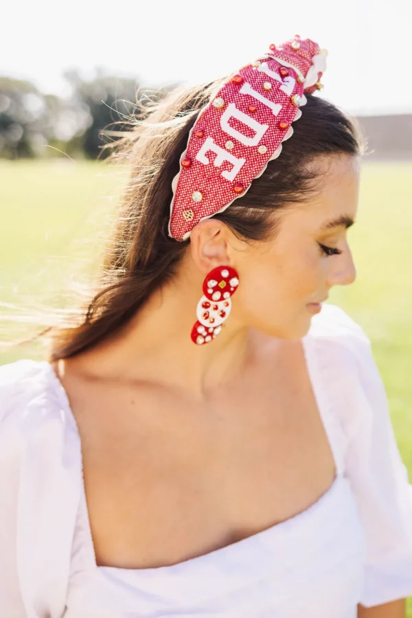 Alabama Adult Size ROLL TIDE Cross Stitch Headband-Brianna Cannon Fashion