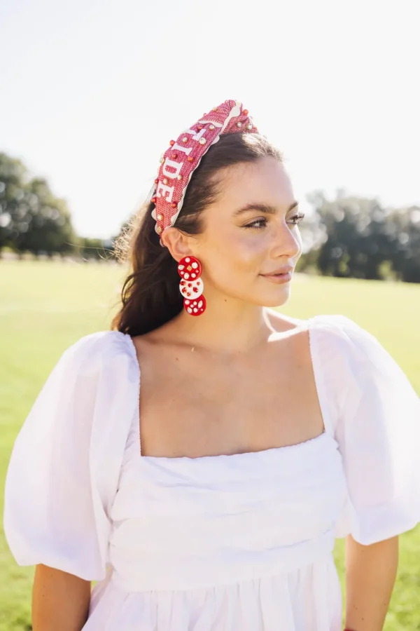 Alabama Adult Size ROLL TIDE Cross Stitch Headband-Brianna Cannon Fashion