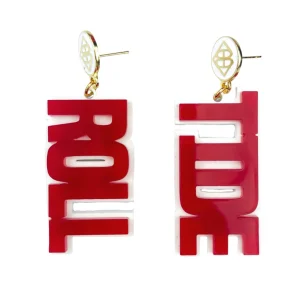 Alabama Crimson & White ROLL TIDE Earrings-Brianna Cannon Fashion