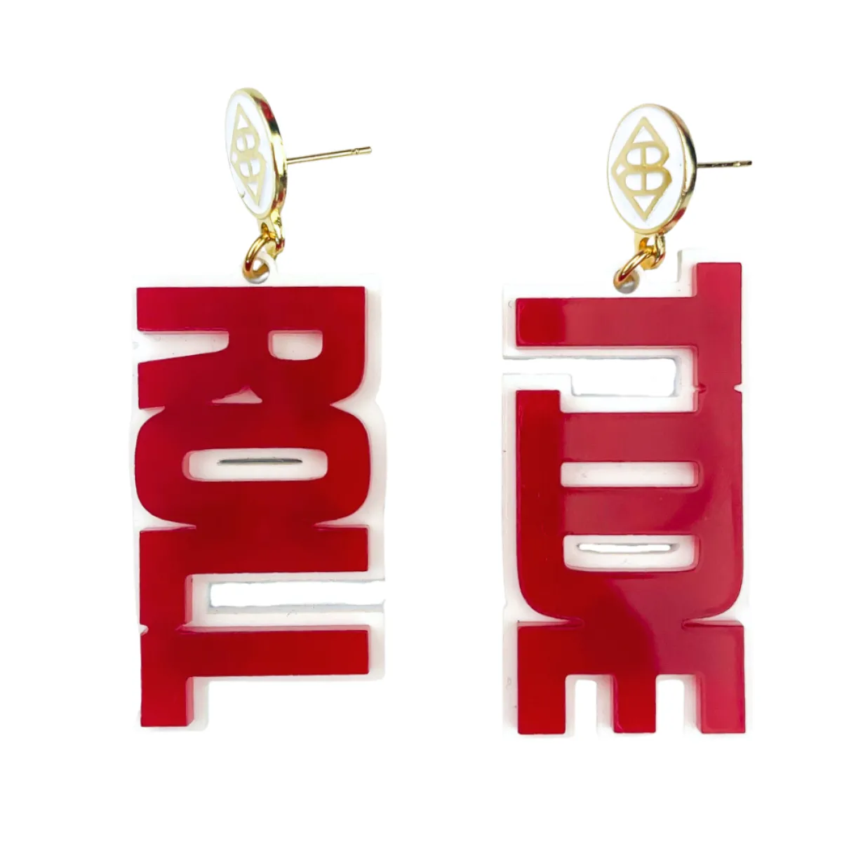 alabama_crimson__white_ro_0.webp Alabama Crimson & White ROLL TIDE Earrings-Brianna Cannon Fashion