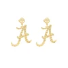 Alabama Gold A Earring with BC Logo-Brianna Cannon Best