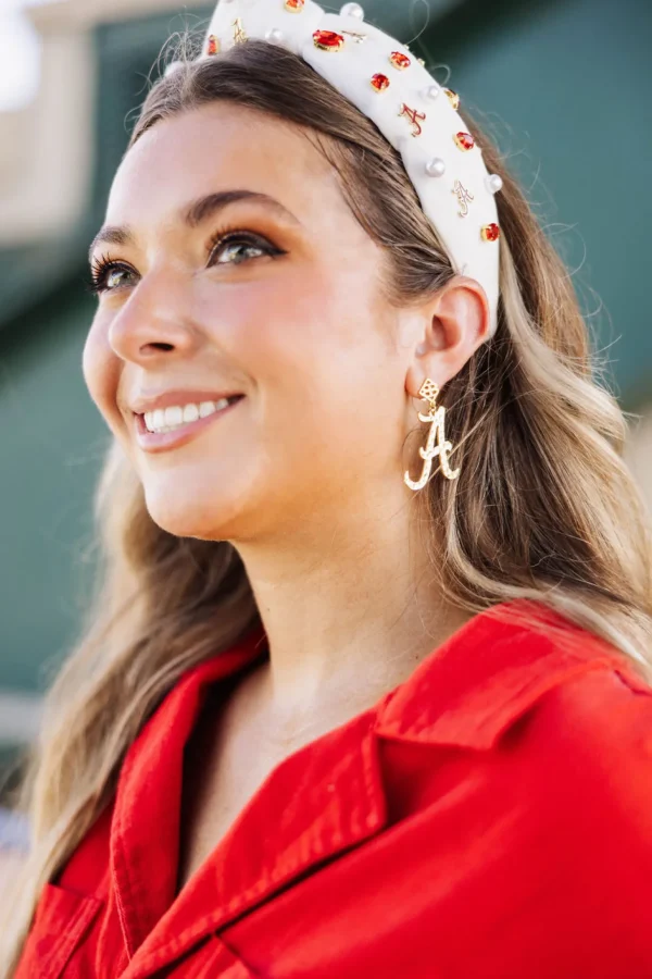 Alabama Gold A Earring with BC Logo-Brianna Cannon Best