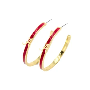 Alabama Logo Hoop Earrings-Brianna Cannon Clearance