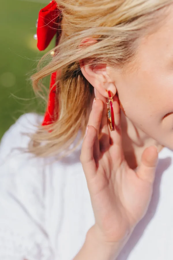 Alabama Logo Hoop Earrings-Brianna Cannon Clearance