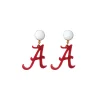 Alabama Mini Crimson A Earrings-Brianna Cannon Hot