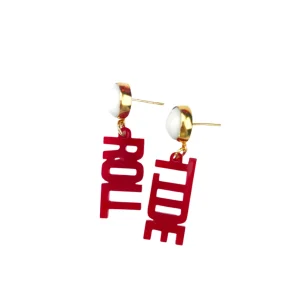 Alabama Mini Crimson ROLL TIDE Earrings-Brianna Cannon Outlet