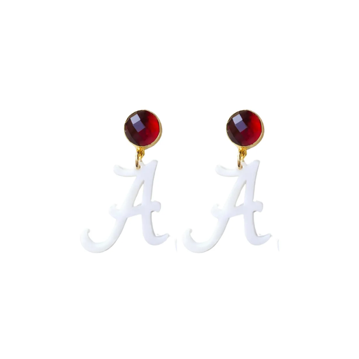 alabama_mini_white_a_earr_0.webp Alabama Mini White A Earrings-Brianna Cannon Online