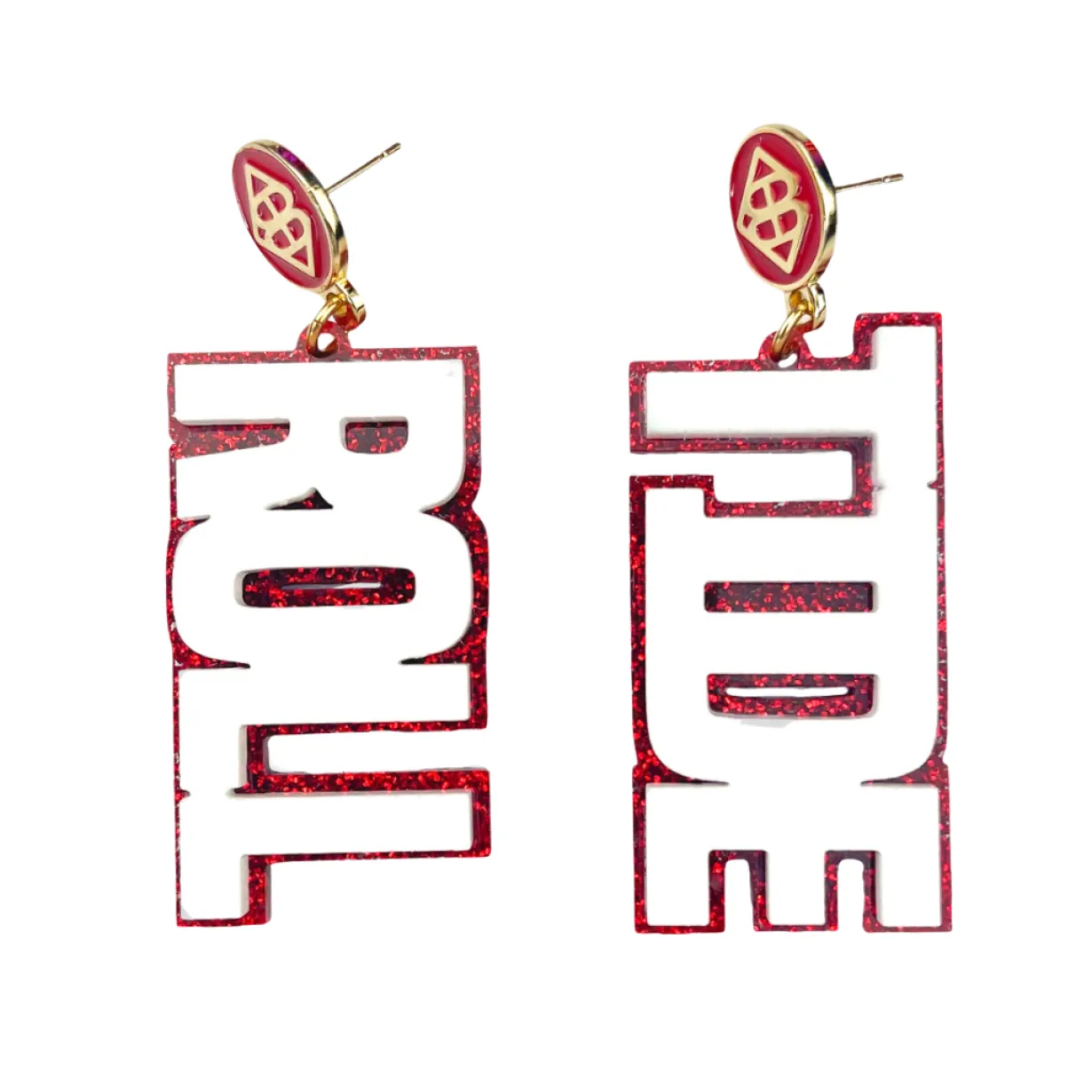 alabama_white__crimson_gl_0-1.webp Alabama White & Crimson Glitter ROLL TIDE Earrings-Brianna Cannon Fashion