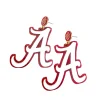 Alabama White & Crimson Glitter Alabama A Earrings-Brianna Cannon Fashion