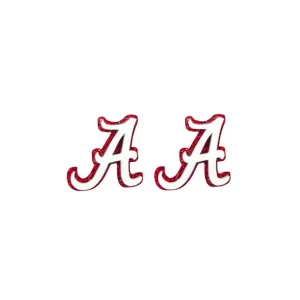 Alabama White & Crimson Glitter A Studs-Brianna Cannon Best