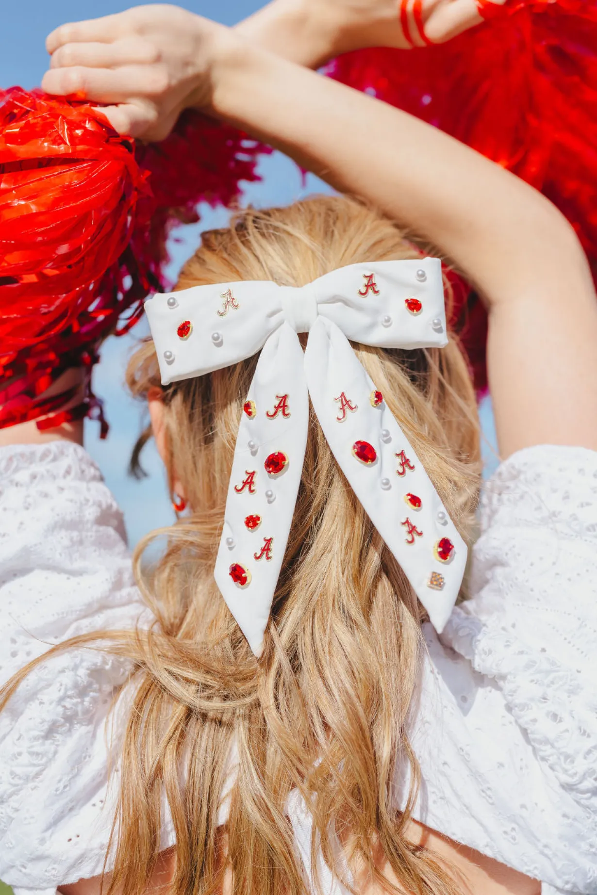 alabama_white_bow_barrett_1.webp Alabama White Bow Barrette-Brianna Cannon Hot