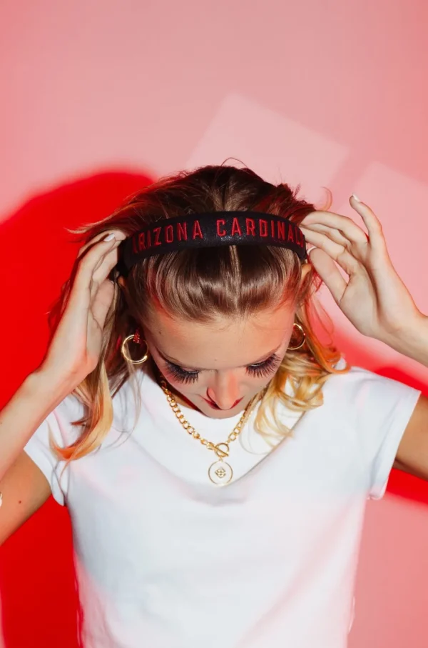 Arizona Cardinals Thin Embroidered Headband-Brianna Cannon Clearance