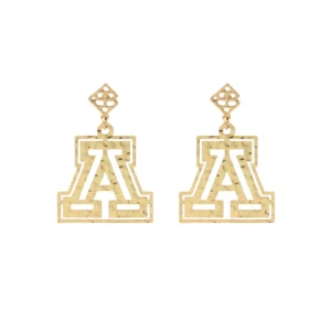 Arizona Gold Logo Earring with BC Logo-Brianna Cannon Fashion