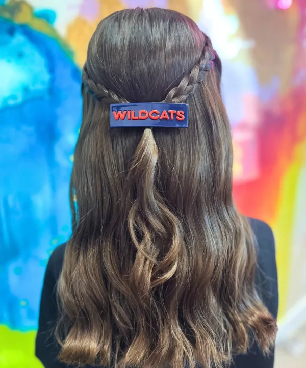 Arizona Navy WILDCATS Rectangle Barrette Clip-Brianna Cannon Hot
